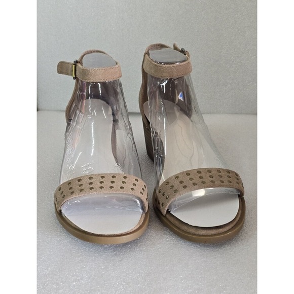 Koolaburra by Ugg Amphora Taupe Studded Leather Ankle Strap Bellen Sandals 10 - Picture 2 of 7